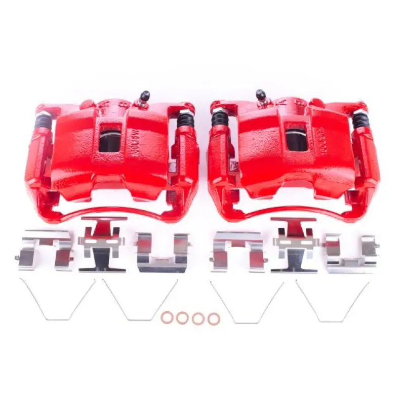 Power Stop 06-11 Acura Csx Front Red Calipers W/Brackets - Pair 1