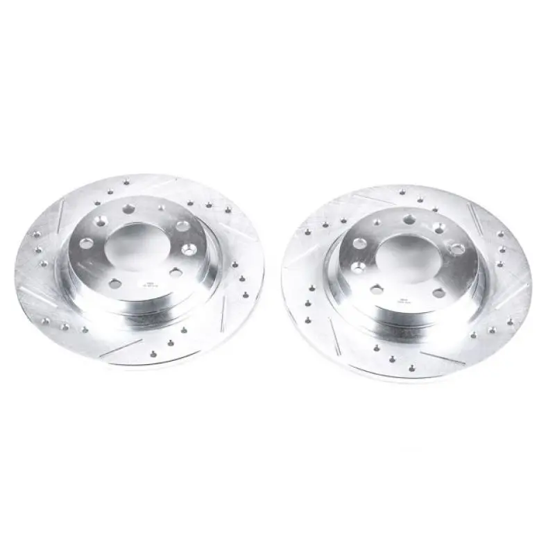 Power Stop 06-12 Ford Fusion Rear Evolution Drilled & Slotted Rotors - Pair 1