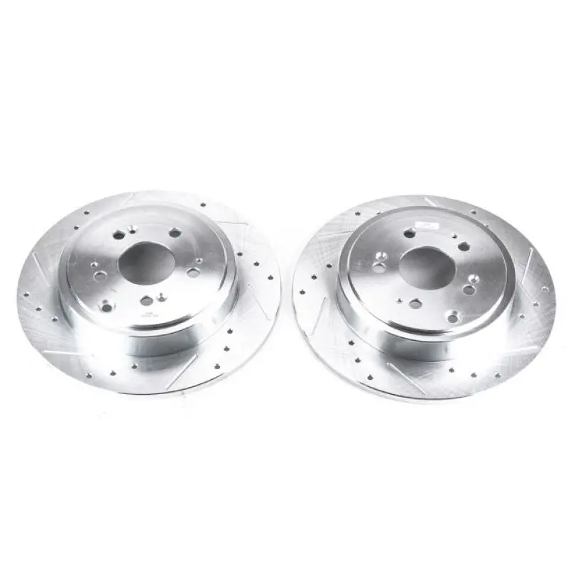 Power Stop 06-14 Honda Ridgeline Rear Evolution Drilled & Slotted Rotors - Pair 1