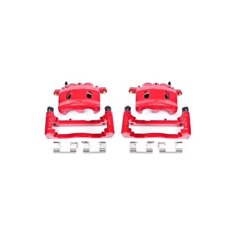 Power Stop 07-08 Cadillac Escalade Front Red Calipers W/Brackets - Pair 1