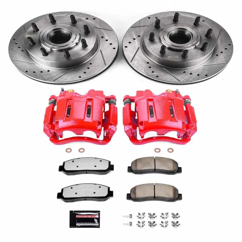Power Stop 07-08 Ford F-250 Super Duty Front Z36 Truck & Tow Kit W/Cals 1
