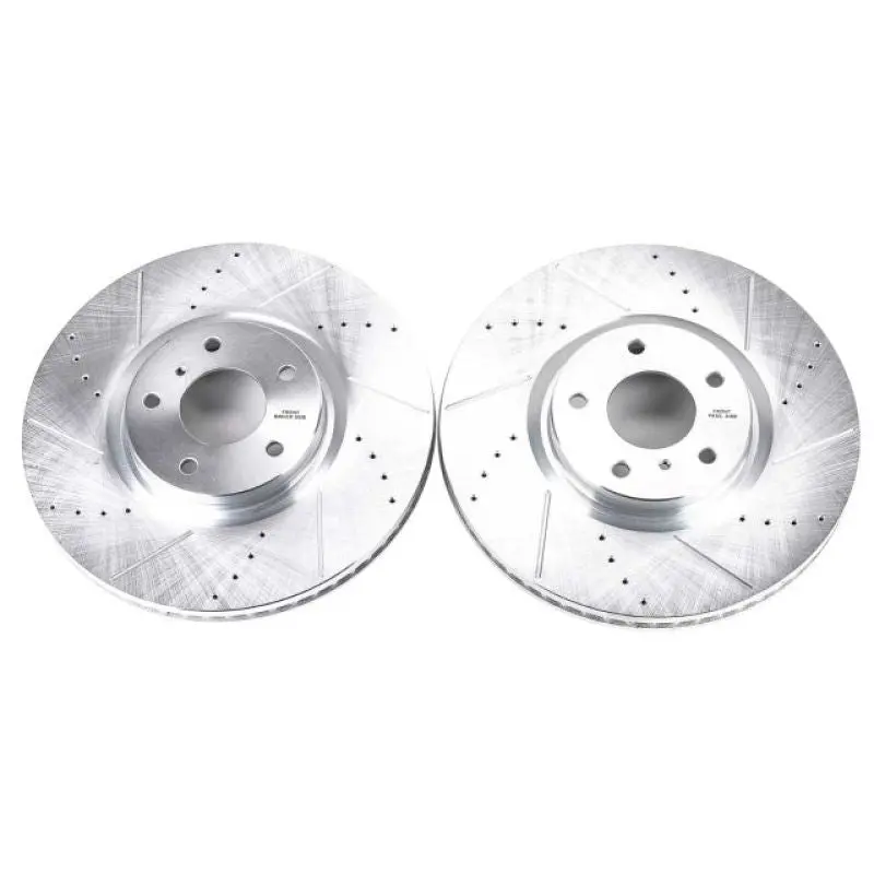 Power Stop 07-08 Infiniti G35 Front Evolution Drilled & Slotted Rotors - Pair 1