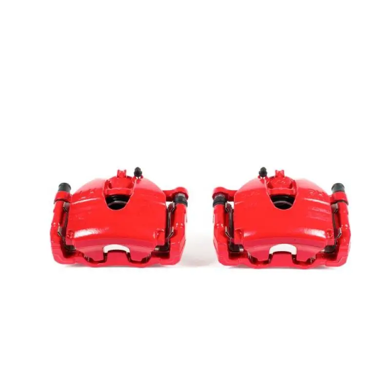 Power Stop 07-08 Infiniti G35 Front Red Calipers W/Brackets - Pair 1