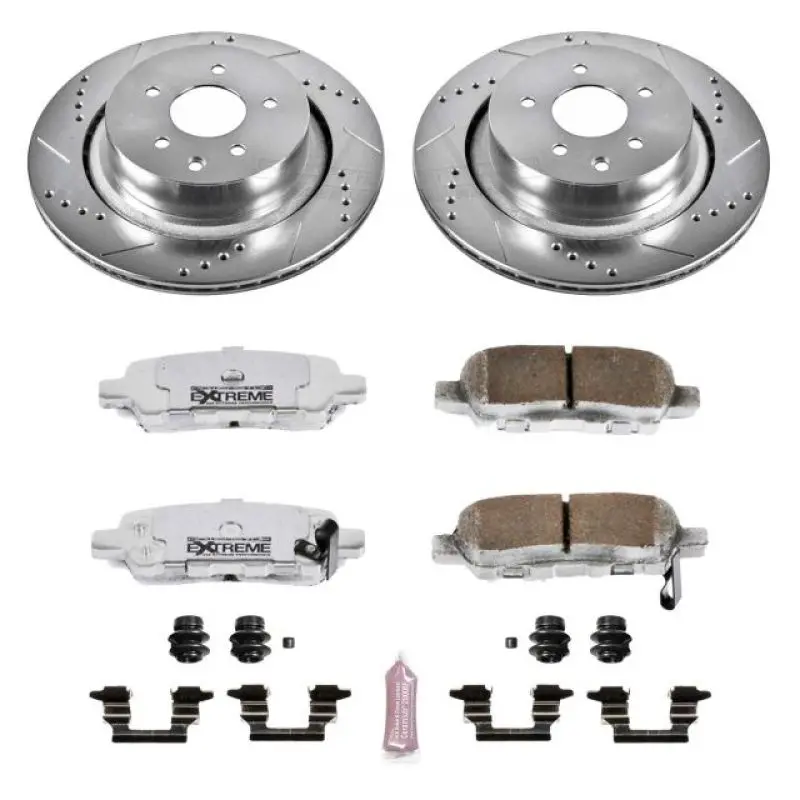 Power Stop 07-08 Infiniti G35 Rear Z26 Street Warrior Brake Kit 1