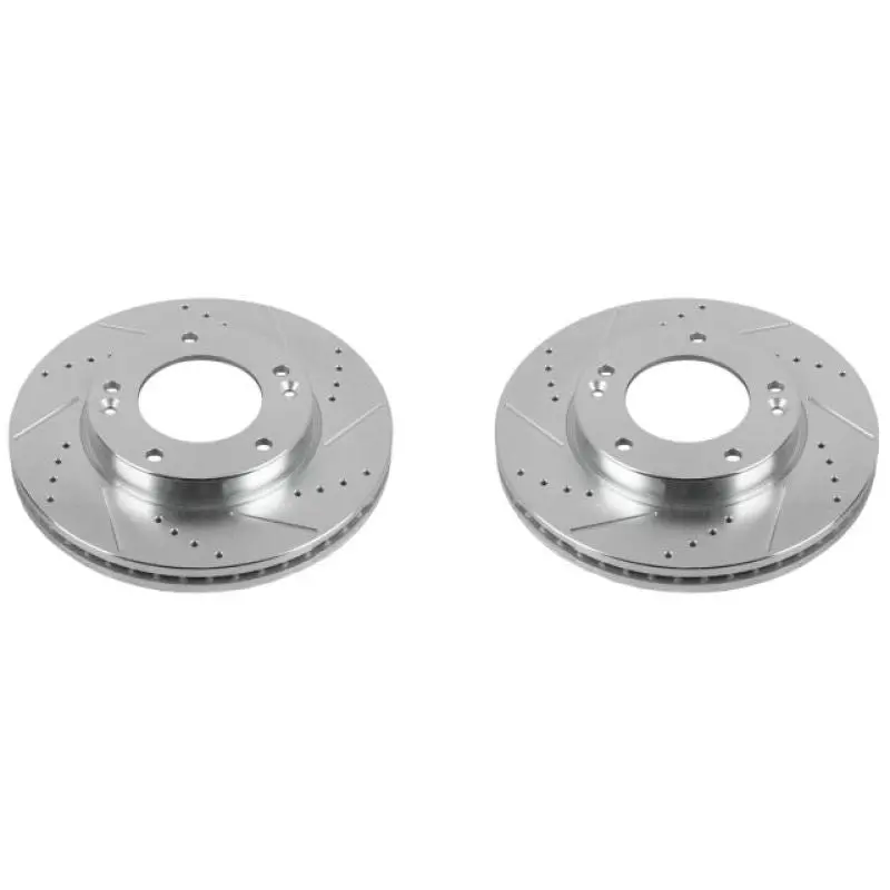 Power Stop 07-09 Kia Sorento Front Evolution Drilled & Slotted Rotors - Pair 1