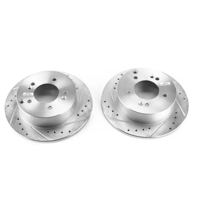 Power Stop 07-10 Kia Rondo Rear Evolution Drilled & Slotted Rotors - Pair 1