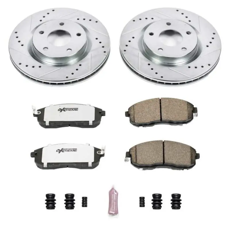 Power Stop 07-12 Nissan Sentra Front Z26 Street Warrior Brake Kit 1