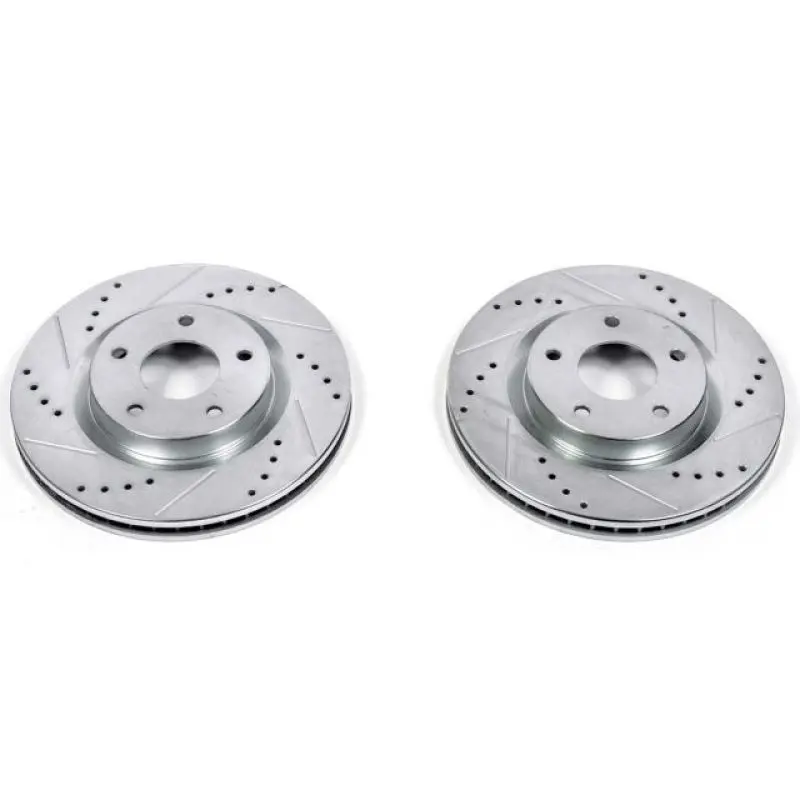 Power Stop 08-13 Nissan Rogue Front Evolution Drilled & Slotted Rotors - Pair 1