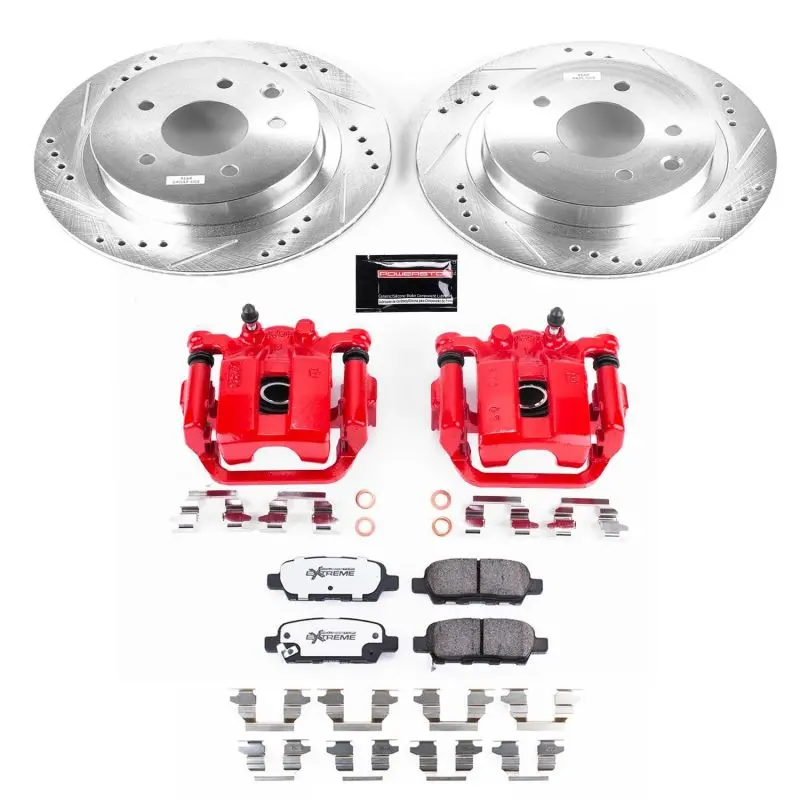 Power Stop 08-14 Nissan Rogue Rear Z26 Street Warrior Brake Kit W/Calipers 1