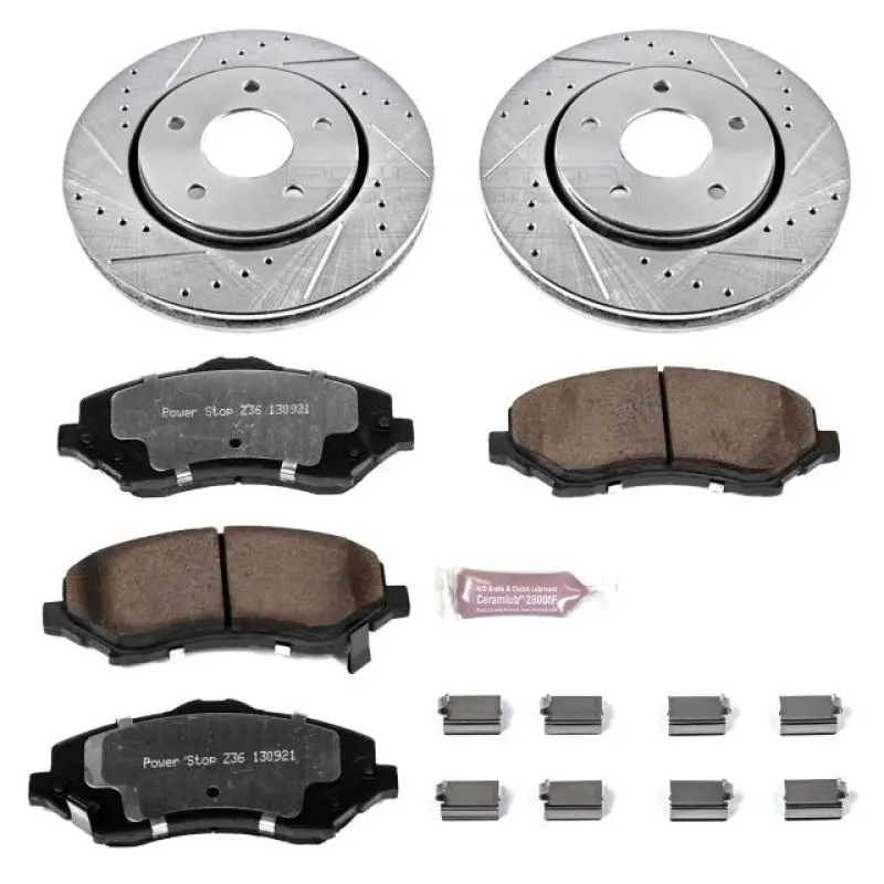 Power Stop 08-16 Chrysler Town & Country Front Z36 Truck & Tow Brake Kit 1