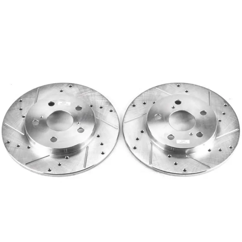 Power Stop 09-10 Pontiac Vibe Rear Evolution Drilled & Slotted Rotors - Pair 1