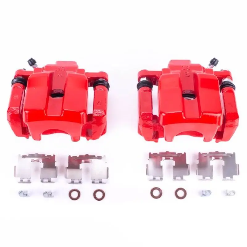 Power Stop 09-10 Pontiac Vibe Rear Red Calipers W/Brackets - Pair 1