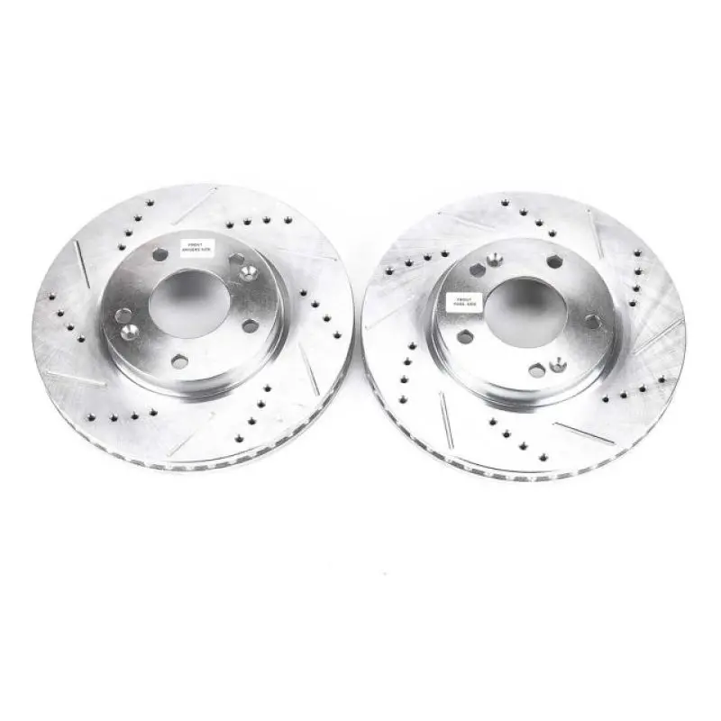 Power Stop 09-12 Hyundai Elantra Front Evolution Drilled & Slotted Rotors - Pair 1