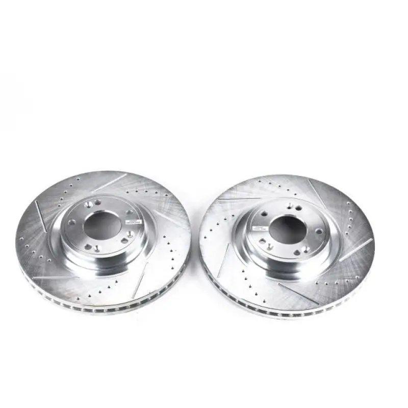 Power Stop 09-14 Hyundai Genesis Front Evolution Drilled & Slotted Rotors - Pair 1