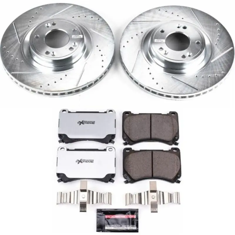 Power Stop 09-14 Hyundai Genesis Front Z26 Street Warrior Brake Kit 1