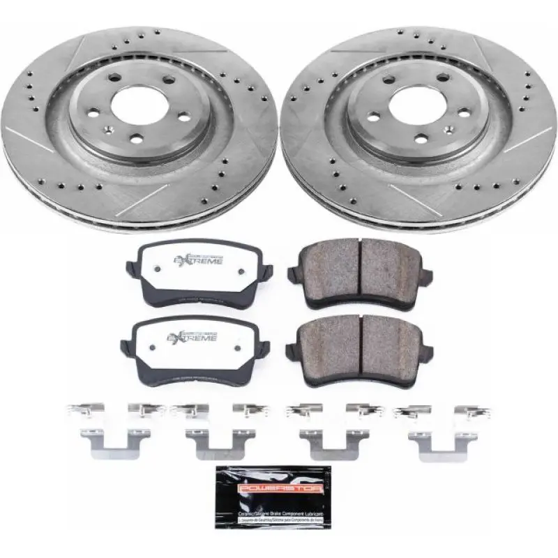 Power Stop 10-11 Audi S4 Rear Z26 Street Warrior Brake Kit 1