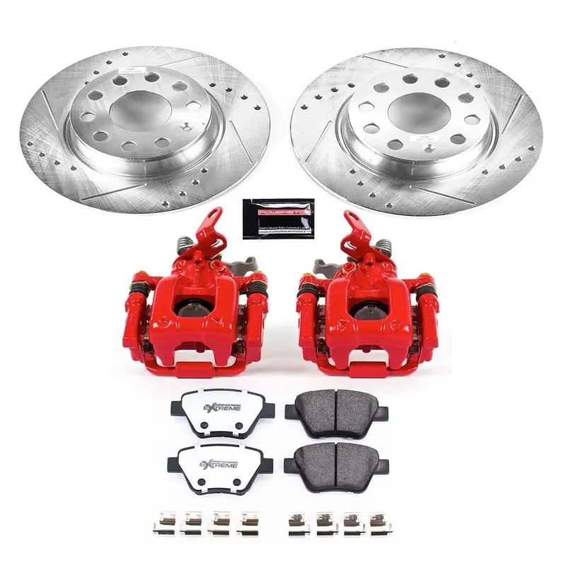 Power Stop 10-12 Audi A3 Rear Z26 Street Warrior Brake Kit W/Calipers 1
