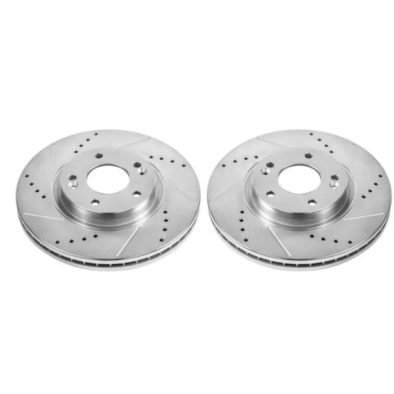 Power Stop 10-12 Hyundai Santa Fe Front Evolution Drilled & Slotted Rotors - Pair 1