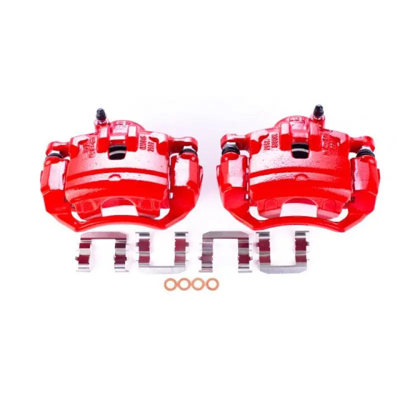 Power Stop 10-12 Hyundai Tucson Front Red Calipers W/Brackets - Pair 1