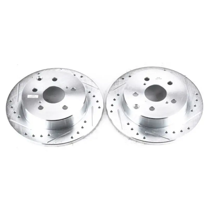 Power Stop 10-12 Lexus Hs250h Rear Evolution Drilled & Slotted Rotors - Pair 1