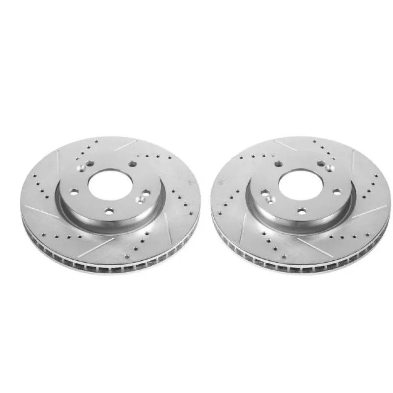 Power Stop 10-13 Kia Forte Front Evolution Drilled & Slotted Rotors - Pair 1