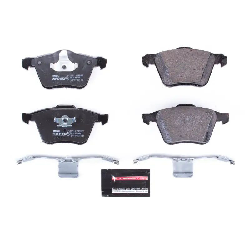 Power Stop 10-14 Volvo Xc90 Euro-Stop Ece-R90 Front Brake Pads 1