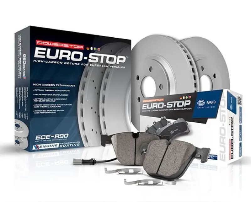Power Stop 10-15 Jaguar Xf Front Eurostop Brake Kit 1