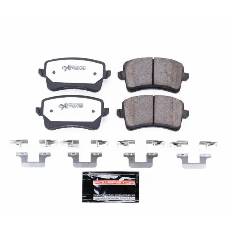 Power Stop 10-16 Audi A4 Rear Z26 Extreme Street Brake Pads W/Hardware 1