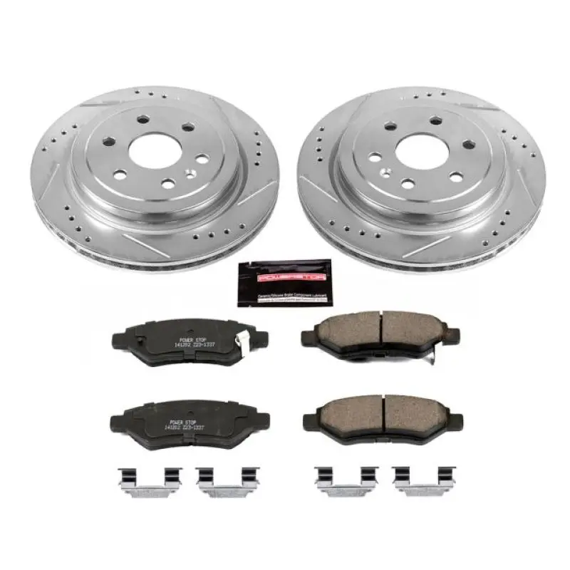 Power Stop 10-16 Cadillac Srx Rear Z23 Evolution Sport Brake Kit 1