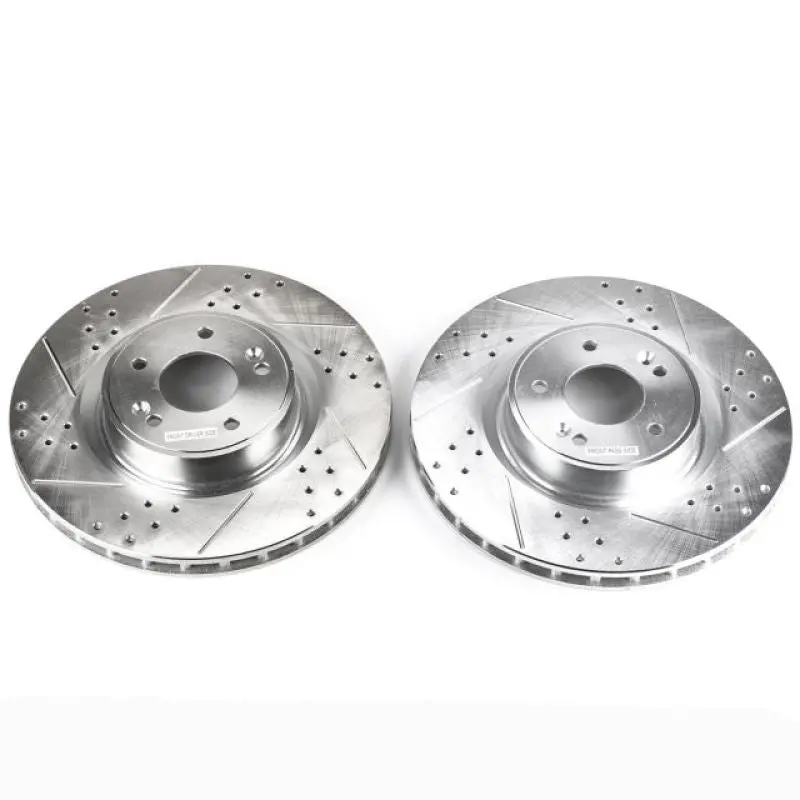 Power Stop 10-16 Hyundai Genesis Coupe Front Evolution Drilled & Slotted Rotors - Pair 1