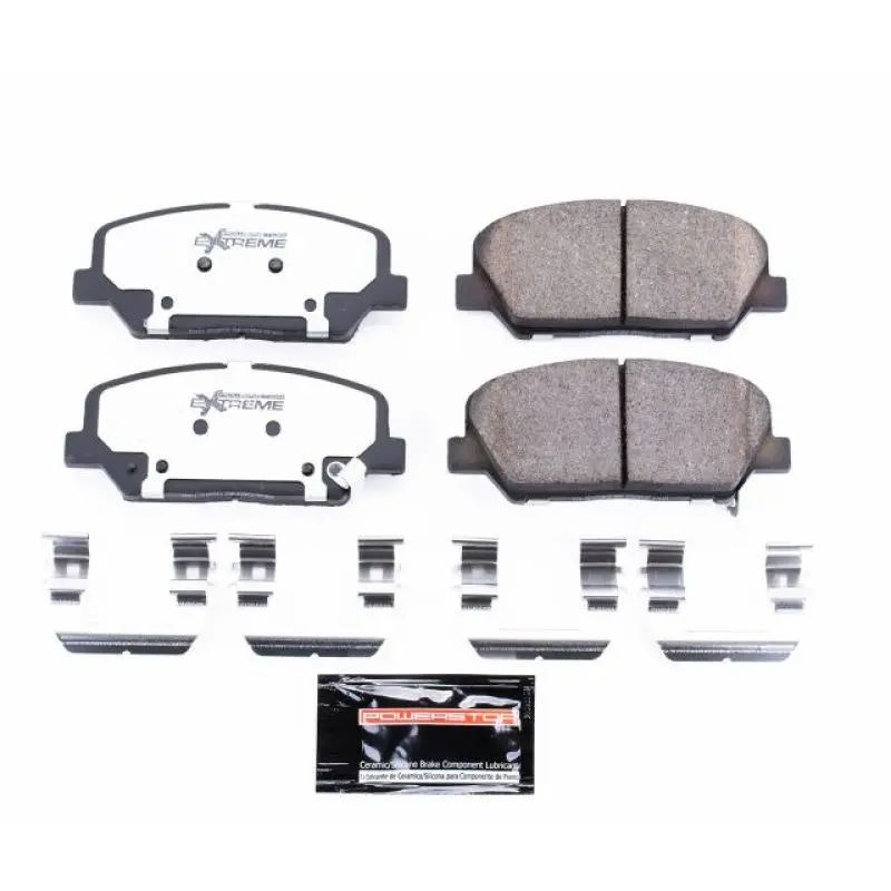 Power Stop 10-16 Hyundai Genesis Coupe Front Z26 Extreme Street Brake Pads W/Hardware 1