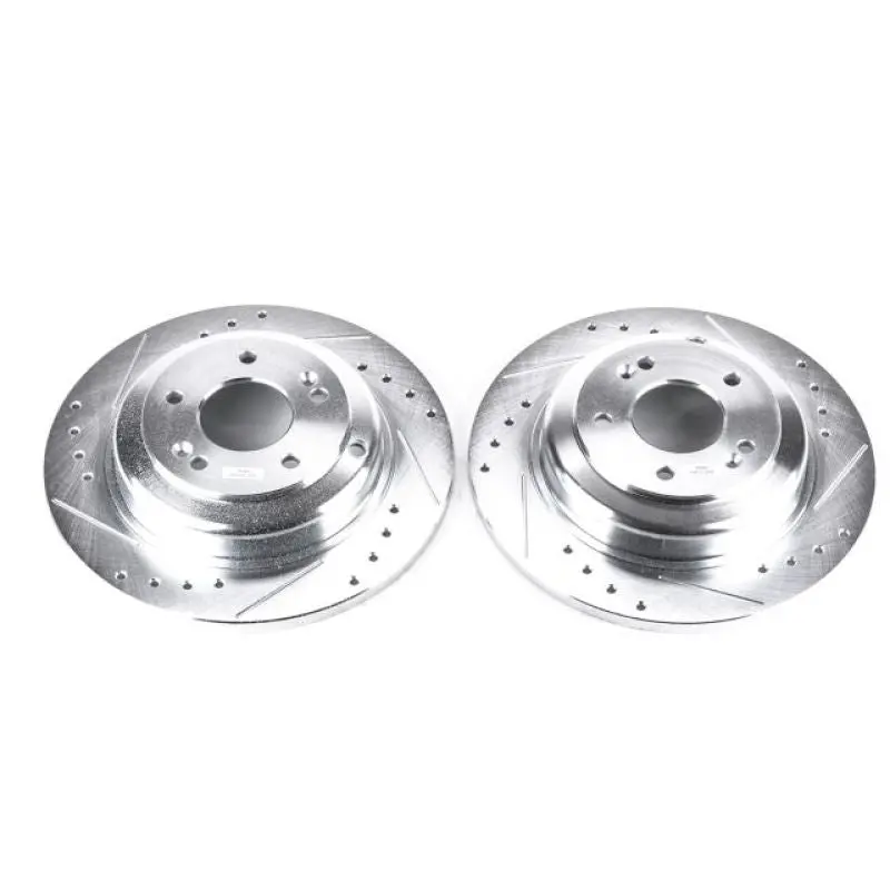 Power Stop 10-16 Hyundai Genesis Coupe Rear Evolution Drilled & Slotted Rotors - Pair 1