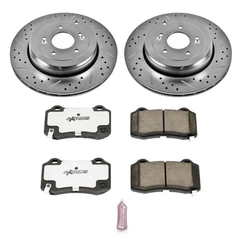 Power Stop 10-16 Hyundai Genesis Coupe Rear Z26 Street Warrior Brake Kit 1