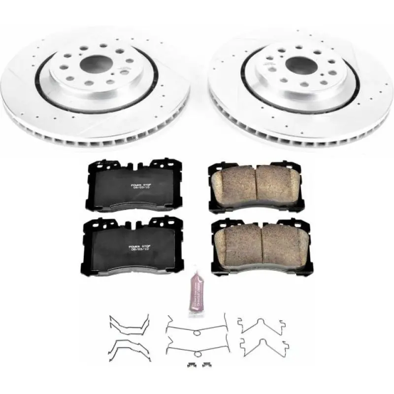 Power Stop 10-17 Lexus Ls460 Front Z23 Evolution Sport Brake Kit 1