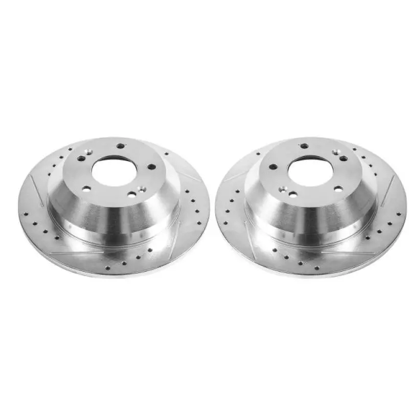 Power Stop 10-18 Hyundai Santa Fe Rear Evolution Drilled & Slotted Rotors - Pair 1