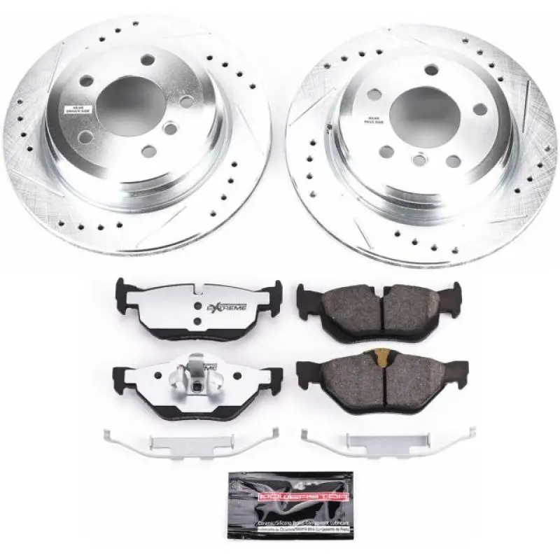 Power Stop 11-13 Bmw 328I Rear Z26 Street Warrior Brake Kit 1