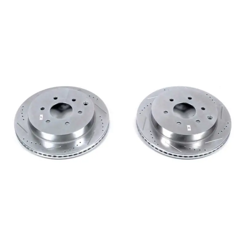 Power Stop 11-13 Infiniti Qx56 Rear Evolution Drilled & Slotted Rotors - Pair 1
