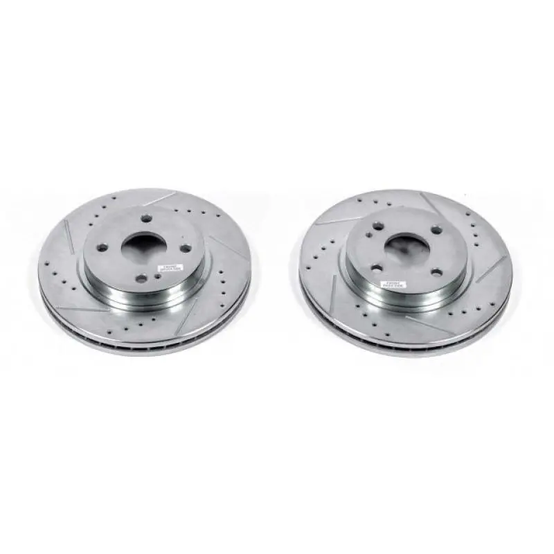 Power Stop 11-14 Mazda 2 Front Evolution Drilled & Slotted Rotors - Pair 1