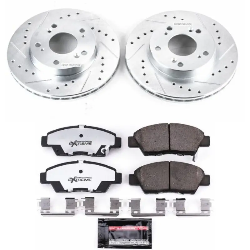 Power Stop 11-15 Honda Cr-Z Front Z26 Street Warrior Brake Kit 1