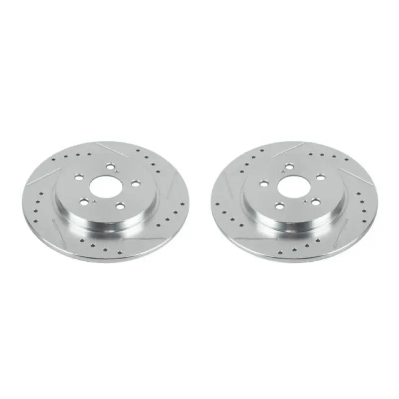 Power Stop 11-17 Lexus Ct200h Rear Evolution Drilled & Slotted Rotors - Pair 1