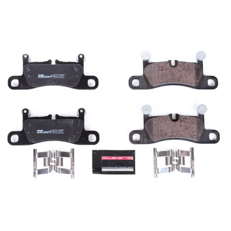 Power Stop 11-17 Volkswagen Touareg Euro-Stop Ece-R90 Rear Brake Pads 1