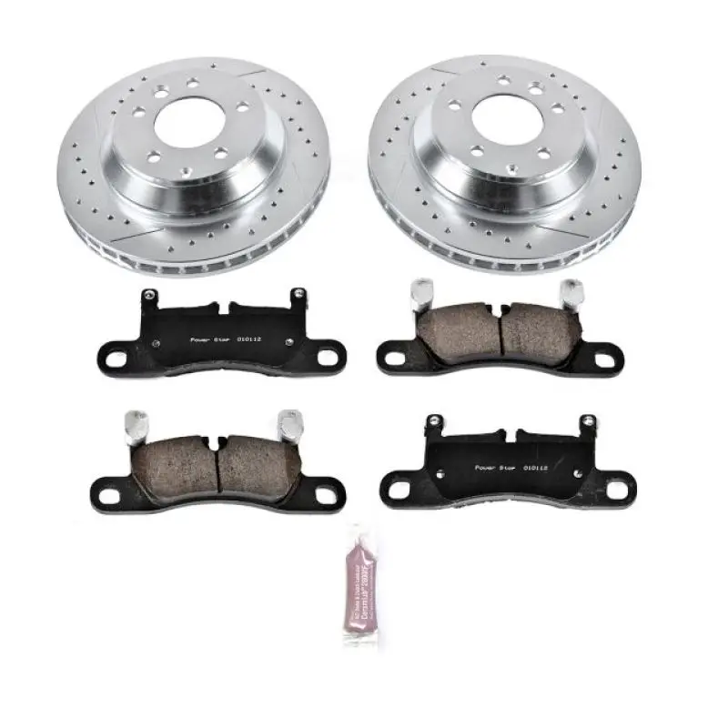 Power Stop 11-18 Porsche Cayenne Rear Z23 Evolution Sport Brake Kit 1