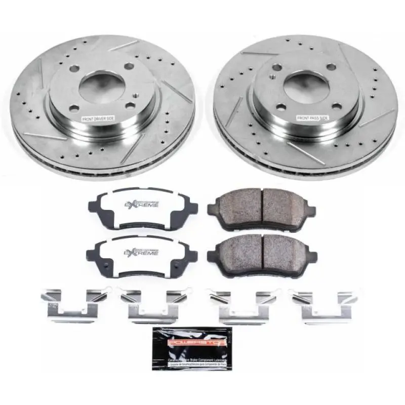 Power Stop 11-19 Ford Fiesta Front Z26 Street Warrior Brake Kit 1