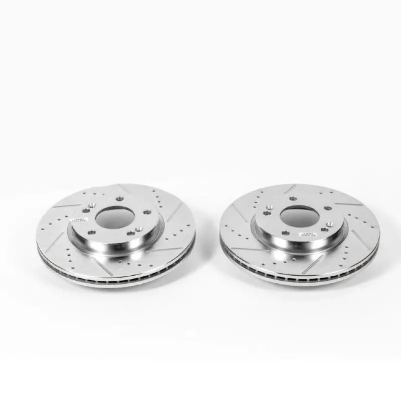 Power Stop 11-19 Hyundai Elantra Front Evolution Drilled & Slotted Rotors - Pair 1