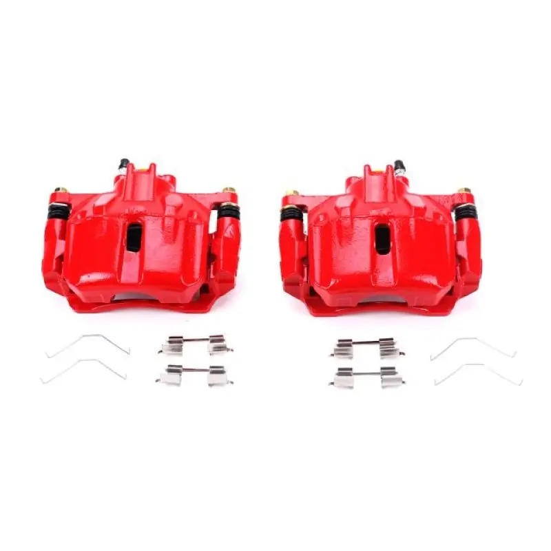 Power Stop 12-15 Honda Civic Front Red Calipers W/Brackets - Pair 1