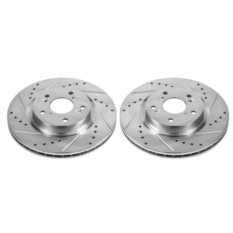 Power Stop 12-16 Honda Cr-V Front Evolution Drilled & Slotted Rotors - Pair 1