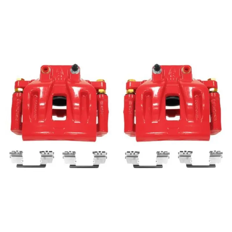 Power Stop 12-17 Chrysler 300 Front Red Calipers W/Brackets - Pair 1