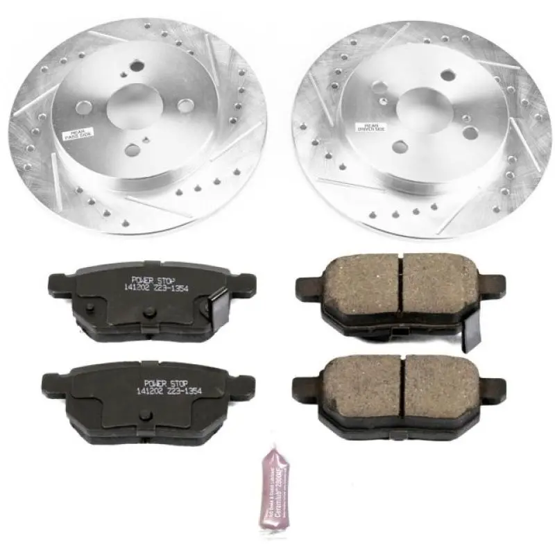 Power Stop 12-18 Toyota Yaris Rear Z23 Evolution Sport Brake Kit 1