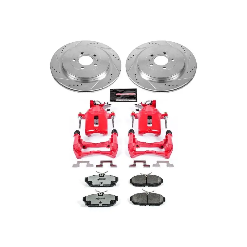 Power Stop 13-14 Ford Mustang Rear Z26 Street Warrior Brake Kit W/Calipers 1