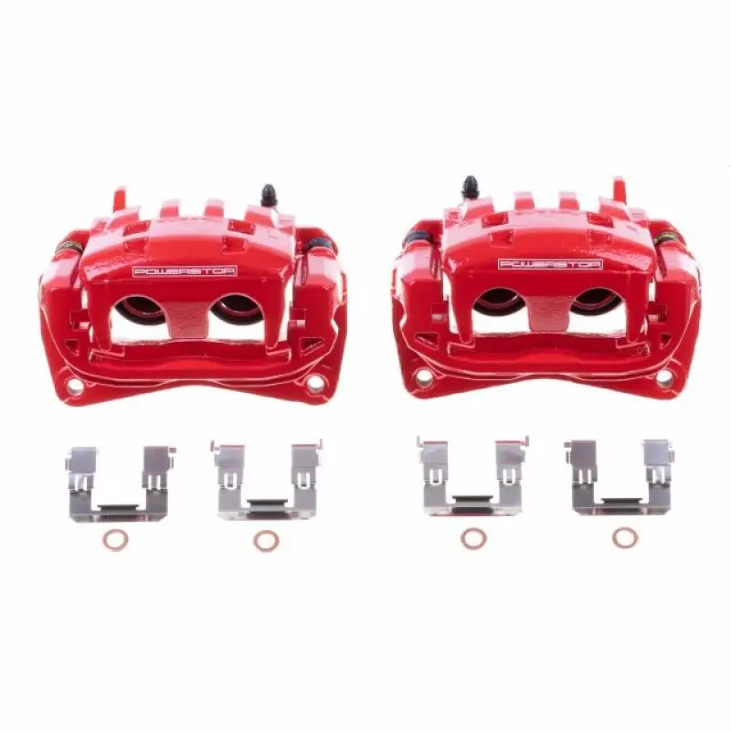Power Stop 13-16 Scion Fr-S Front Red Calipers W/Brackets - Pair 1